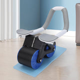 Maxbell Elbow Support Ab Roller Wheel Multi Ab Machine Automatic Return Blue