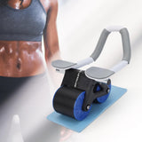 Maxbell Elbow Support Ab Roller Wheel Multi Ab Machine Automatic Return Blue