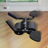 Maxbell Elbow Support Ab Rollers Wheel Home Gym Ab Machine Training Abdominal Muscle Black