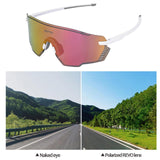Maxbell Outdoor Cycling Glasses Sports Sunglasses Eye Protection for Fishing Hiking White Pink