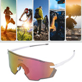 Maxbell Outdoor Cycling Glasses Sports Sunglasses Eye Protection for Fishing Hiking White Pink