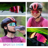 Maxbell Outdoor Cycling Glasses Sports Sunglasses Eye Protection for Fishing Hiking White and Red