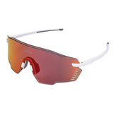 Maxbell Outdoor Cycling Glasses Sports Sunglasses Eye Protection for Fishing Hiking White and Red