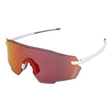 Maxbell Outdoor Cycling Glasses Sports Sunglasses Eye Protection for Fishing Hiking White and Red