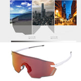 Maxbell Outdoor Cycling Glasses Sports Sunglasses Eye Protection for Fishing Hiking White and Red