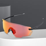 Maxbell Outdoor Cycling Glasses Sports Sunglasses Eye Protection for Fishing Hiking Black Red