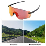 Maxbell Outdoor Cycling Glasses Sports Sunglasses Eye Protection for Fishing Hiking Black Red