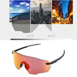 Maxbell Outdoor Cycling Glasses Sports Sunglasses Eye Protection for Fishing Hiking Black Red