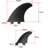Maxbell 3Pcs Surfboard Fin Quick Release Surfing Fin for Accessory without Hole