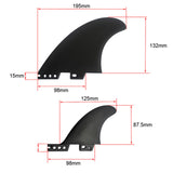 Maxbell 3Pcs Surfboard Fin Quick Release Surfing Fin for Accessory with Hole