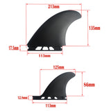 Maxbell 3 Pieces Universal Soft Top Surfing Fin Surfboard Fins Longboard Accessory