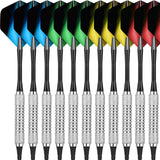 Maxbell Professional Soft Tip Darts Set with 100 Dart Tips 30 Flights Metal Shafts Argent Barrels