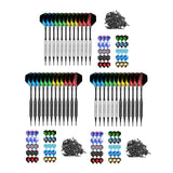Maxbell Professional Soft Tip Darts Set with 100 Dart Tips 30 Flights Metal Shafts Argent Barrels