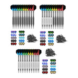 Maxbell Professional Soft Tip Darts Set with 100 Dart Tips 30 Flights Metal Shafts Argent Barrels