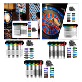 Maxbell Professional Soft Tip Darts Set with 100 Dart Tips 30 Flights Metal Shafts Argent Barrels