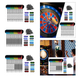 Maxbell Professional Soft Tip Darts Set with 100 Dart Tips 30 Flights Metal Shafts Argent Barrels