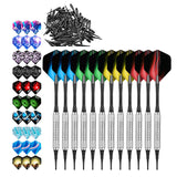 Maxbell Professional Soft Tip Darts Set with 100 Dart Tips 30 Flights Metal Shafts Argent Barrels