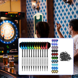 Maxbell Professional Soft Tip Darts Set with 100 Dart Tips 30 Flights Metal Shafts Argent Barrels