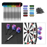 Maxbell Professional Soft Tip Darts Set with 100 Dart Tips 30 Flights Metal Shafts Black Barrels