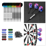 Maxbell Professional Soft Tip Darts Set with 100 Dart Tips 30 Flights Metal Shafts Argent Black Barrels