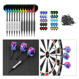 Maxbell Professional Soft Tip Darts Set with 100 Dart Tips 30 Flights Metal Shafts Argent Black Barrels