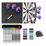 Maxbell Professional Soft Tip Darts Set with 100 Dart Tips 30 Flights Metal Shafts Argent Black Barrels