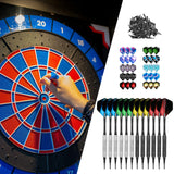 Maxbell Professional Soft Tip Darts Set with 100 Dart Tips 30 Flights Metal Shafts Argent Black Barrels