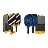 Maxbell 2Pieces Pickleball Paddles Rackets with 4pcs Pickleball Balls and Carry Bag Black
