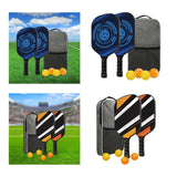 Maxbell 2Pieces Pickleball Paddles Rackets with 4pcs Pickleball Balls and Carry Bag Black