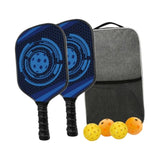 Maxbell 2Pieces Pickleball Paddles Rackets with 4pcs Pickleball Balls and Carry Bag Blue