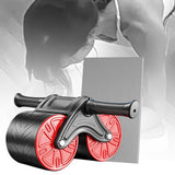 Maxbell Ab Roller Wheel Automatic Return Abdominal Core Strength Training Ab Machine Red