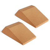 Maxbell Cork Squat Wedge Yoga Block Yoga Prop Accessory for Pilates Stretching 2 Piieces with bag