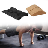 Maxbell Cork Squat Wedge Yoga Block Yoga Prop Accessory for Pilates Stretching 2 Piieces with bag