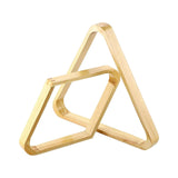 Maxbell 2x Flat Billiard Ball Rack Set Diamond Rack Triangle Rack Accessory Snooker Brown