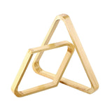 Maxbell 2x Flat Billiard Ball Rack Set Diamond Rack Triangle Rack Accessory Snooker Brown