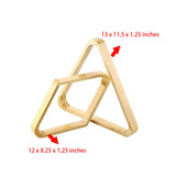 Maxbell 2x Flat Billiard Ball Rack Set Diamond Rack Triangle Rack Accessory Snooker Brown