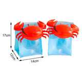 Maxbell 2Pcs Arm Floatie Sleeves Swimming Rings water Cartoon for Beach Indoor crabs