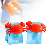 Maxbell 2Pcs Arm Floatie Sleeves Swimming Rings water Cartoon for Beach Indoor crabs