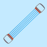 Maxbell 30-150lbs Chest Expander Rally Strap Elastic Rope Foot Leg Resistance Band Blue