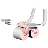 Maxbell Professional Abdominal Roller Wheel Body Building Elbow Support Ab Exerciser Pink