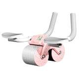 Maxbell Professional Abdominal Roller Wheel Body Building Elbow Support Ab Exerciser Pink