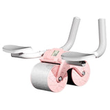 Maxbell Professional Abdominal Roller Wheel Body Building Elbow Support Ab Exerciser Pink
