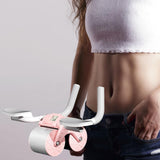 Maxbell Professional Abdominal Roller Wheel Body Building Elbow Support Ab Exerciser Pink