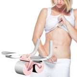 Maxbell Professional Abdominal Roller Wheel Body Building Elbow Support Ab Exerciser Pink