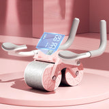 Maxbell Professional Abdominal Roller Wheel Body Building Elbow Support Ab Exerciser Pink