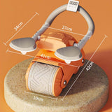 Maxbell Professional Ab Roller Wheel Ab Machine Home Gym for Women Men Exercise Orange Timing Adjust