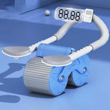 Maxbell Professional Ab Roller Wheel Ab Machine Home Gym for Women Men Exercise Blue Timing Adjust