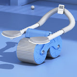 Maxbell Professional Ab Roller Wheel Ab Machine Home Gym for Women Men Exercise Blue Timing Adjust