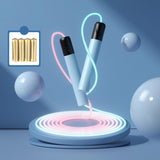 Maxbell Jump Rope with Comfortable Handles Skipping Rope for Home Workout Men Women Blue Black