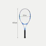 Maxbell Solo Tennis Trainer Rebound Ball with Elastic String Park Backyard Tools Blue Adult 67x27cm